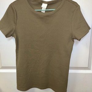 H&M Basics 3-pack Ribbed Cotton T-Shirt Size L